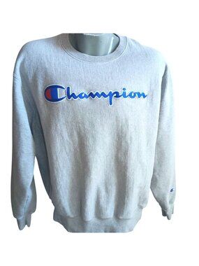 True Vintage Crewneck Sweatshirt Large Champion Reverse Weave Spellout Logo